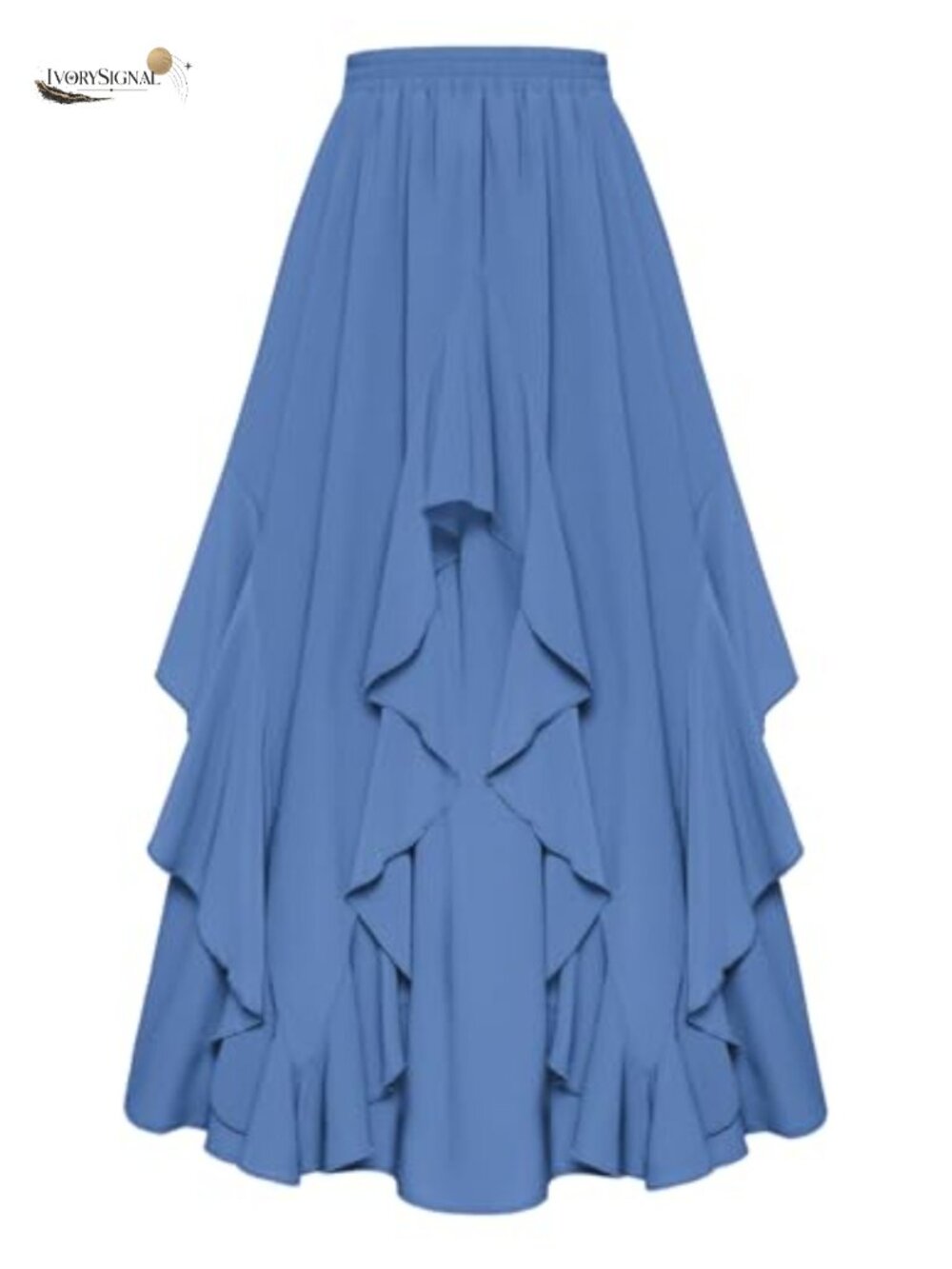 Long Ruffled Flowy Renaissance Maxi Skirt - Picture 1 of 6